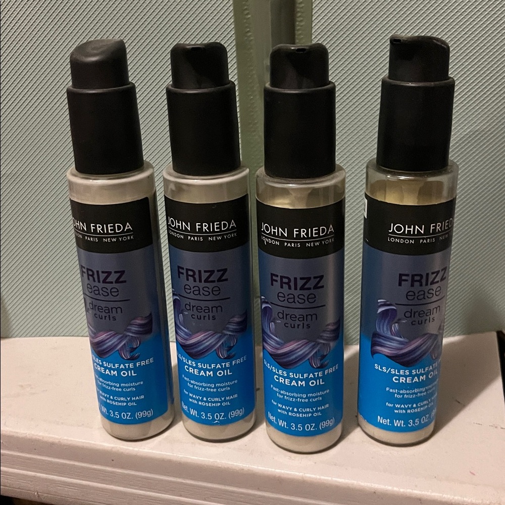 Lot of 4 John Frieda Frizz Ease Dream Curls Cream Oil